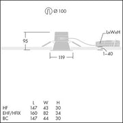 Thorn - Downlight/Strahler/Flutlicht LED-Deckeneinbauleuchte CHAL31001400940EH.SB 940