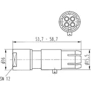 Harting - Kontakt für Industriesteckverbinder Buchsenkontakt 09150043101 Han 4 Quintax