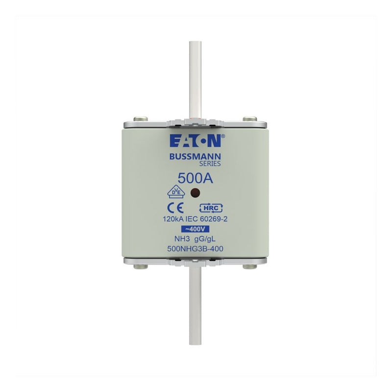 Eaton - Messersicherung Sicherungseinsatz Nieders. 500NHG3B-400 500A AC 400V 120kA − 3 Stück