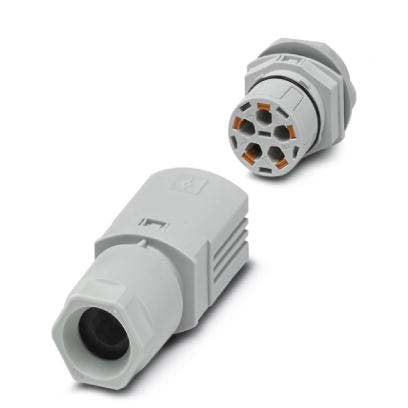 Phoenix Contact - Geräteanschluss für steckbare Gebäudeinstallation Wanddurchführung IPD WD 5P2,5 M25 GY − 1 Stück