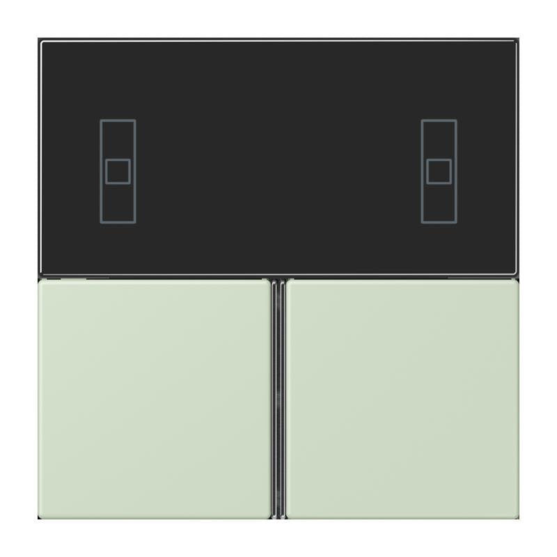 Jung - Abdeckung/Bedienelement für Installationsschalterprogramme Tastensatz 3fach LC 4093 TSA 218 vert anglais pale