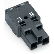 WAGO - Steckverbinder für steckbare Gebäudeinstallation Stecker 2-polig 770-1172 Kod. L,dunkelgrau − 100 Stück