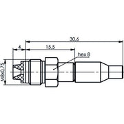 Telegärtner - Koax-Steckverbinder FME Kabelbuchse 100025653 cr/cr − 5 Stück
