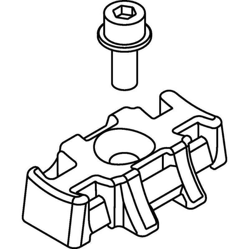HellermannTyton - Befestigungssockel und -element für Kabelbinder Kabelhalter S3CBM8PA6GF30BK 70x46mm sw − 500 Stück