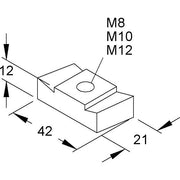 Niedax - Gleitmutter GM 5030 M8 F − 50 Stück