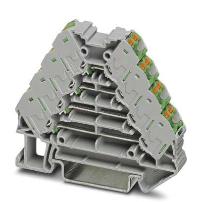 Phoenix Contact - Durchgangs-Reihenklemme Rangierverteiler PTRV 4 /GN − 10 Stück