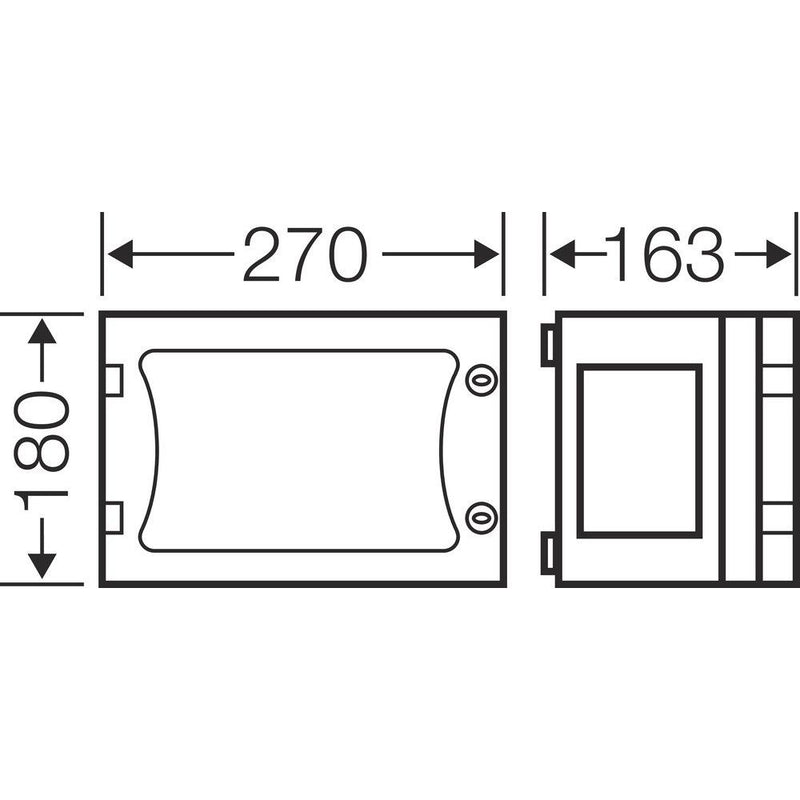 Hensel - Leergehäuse FP 0120 EB-Mass216x126x136mm