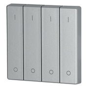 Eaton - Abdeckung/Bedienelement für Installationsschalterprogramme Wippe 4-fach CWIZ-04/43 silber glänzend, 1/0