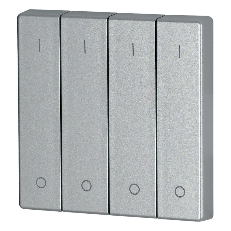 Eaton - Abdeckung/Bedienelement für Installationsschalterprogramme Wippe 4-fach CWIZ-04/43 silber glänzend, 1/0
