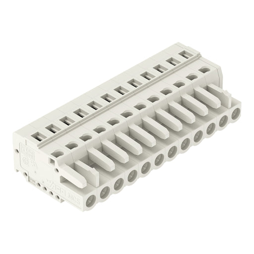 WAGO - Kabelsteckverbinder für Leiterplattensteckverbinder 1-Leiter-Federleiste 721-112/026-000 CAGECLAMP 2,5mm²,lgr − 25 Stück