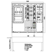 GSAB Elektrotechnik - Zähler-Komplettschrank Wandlermessung 33.W400.AR-01 LEW 400A