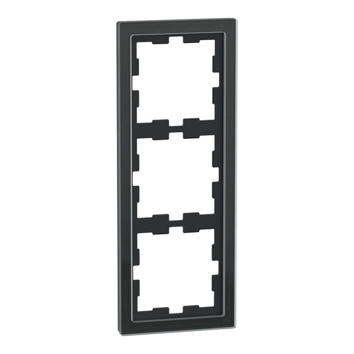 Merten - Abdeckrahmen Rahmen 3f.onyxsw MEG4030-6503 D-Life Glas