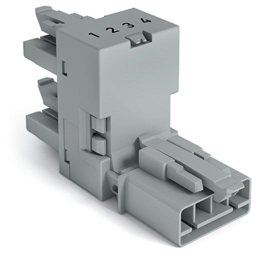 WAGO - Kompaktverteiler für steckbare Gebäudeinstallation h-Verteiler 4-polig 890-1781 Kod. B,grau − 50 Stück