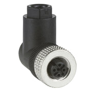 Telemechanique Sensors - Rundsteckverbinder, feldkonfektionierbar (Industriesteckverbinder) Leitungsdose XZCC12FCM40B M12 Winkel