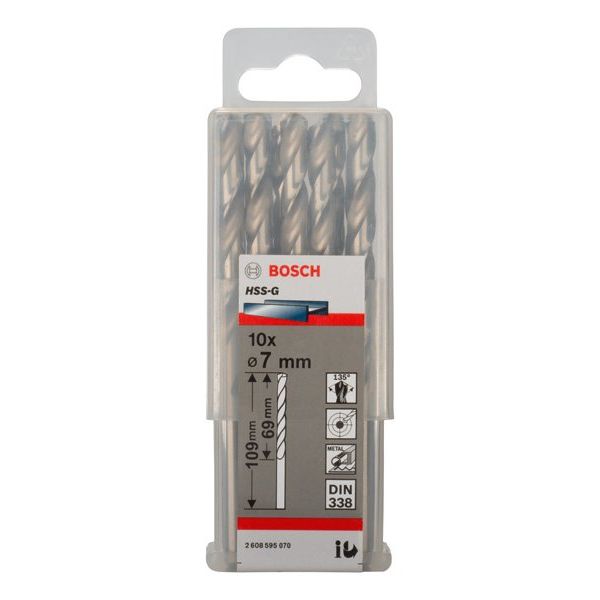 Bosch - Bohrer PRO Metal HSS-G 2608595070 Spiralbohrer 7 x 69