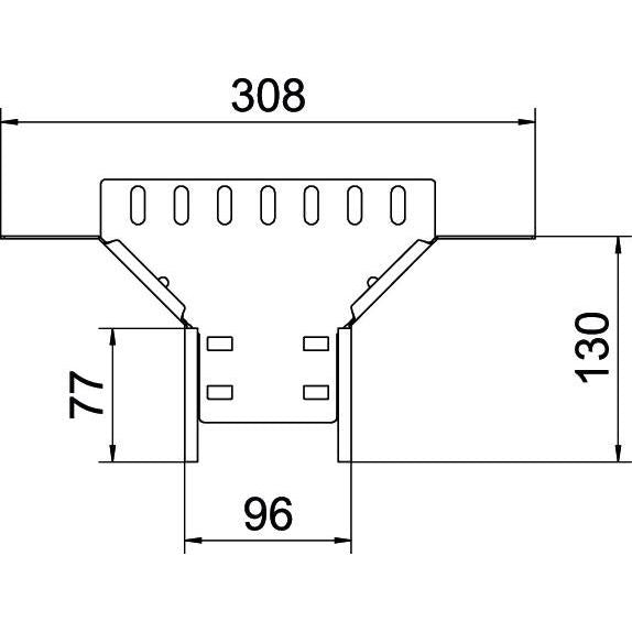 OBO Bettermann - Anbau-Abzweigstück für Kabelrinne Anbau-Abzweigstück RAA 610 FS Kabelrinne 60x100 − 1 Stück