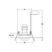 Brumberg Leuchten - Downlight/Strahler/Flutlicht Einbaustrahler GU10 36453150