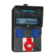 Walther Werke - CEE-Steckdosen-Kombination (IEC 60309) Wandverteiler 6451102 vollgummi, sw