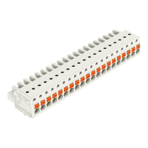 WAGO - Kabelsteckverbinder für Leiterplattensteckverbinder 1-Leiter-Federleiste 2721-120/008-000 Push-inCAGECLAMP,lgr − 25 Stück