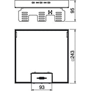 OBO Bettermann - Nivellierbare Kassette für Kanaleinbau, Doppel- und Hohlboden Kassette quadratisch RKSN2 UZD3 9VS25 243x243mm