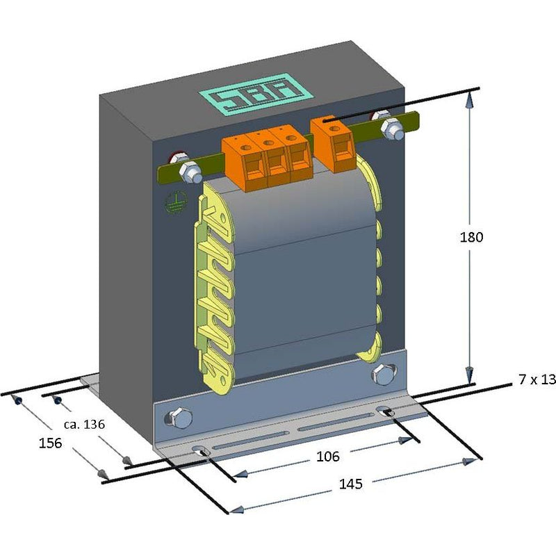 SBA-TrafoTech - Einphasen-Steuertransformator R-Trafo ETK