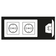 Jung - Steckdose Kanal-SCHUKO-Steckdose AS 1522 BF WW 2-fach16A 250V