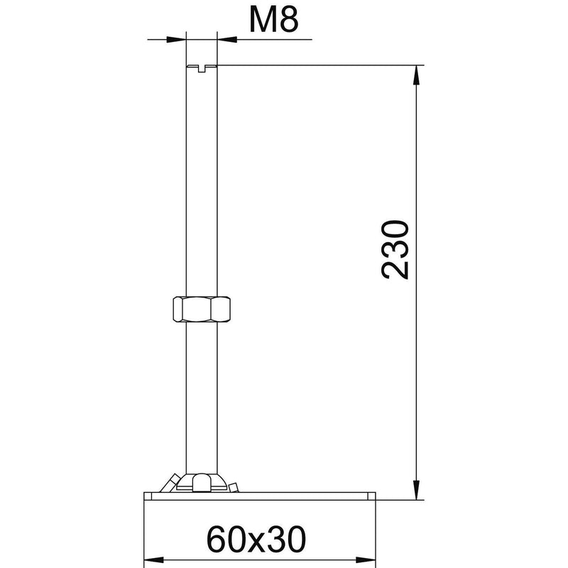 OBO Bettermann - Nivellierset für Unterflursysteme Nivelliereinheit RK NEV2 230 (VE4) f.Kassette + OKB