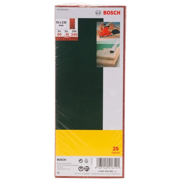 Bosch - Schleifpapierset Schwingschleifer-Schleifbl 2607019501 att-Set,25-teilig BD