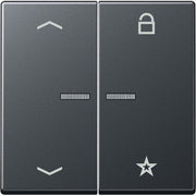 Jung - Bedienelement intelligent eNet Funk-Steuertaste FM A 1701 BFP ANM 2fach, Symbol Pfeil