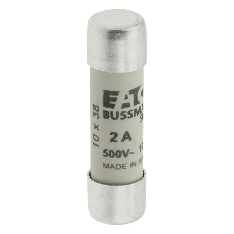 Eaton - Zylindrische Sicherung Sicherungseinsatz Nieders. C10G2 2A AC 500V 120kA − 10 Stück