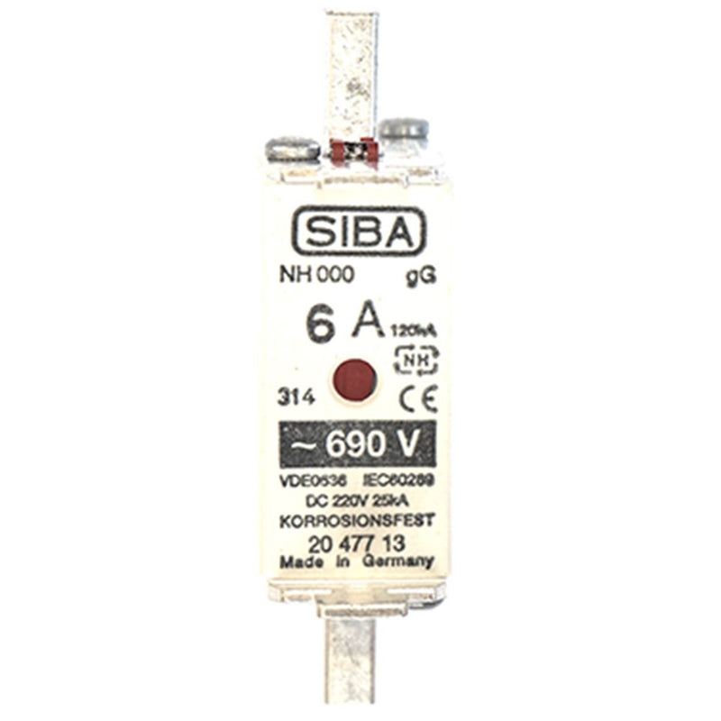 Siba - Messersicherung NH-Sicherungseinsatz 2047713.32 32A NH00 gG 690V − 3 Stück
