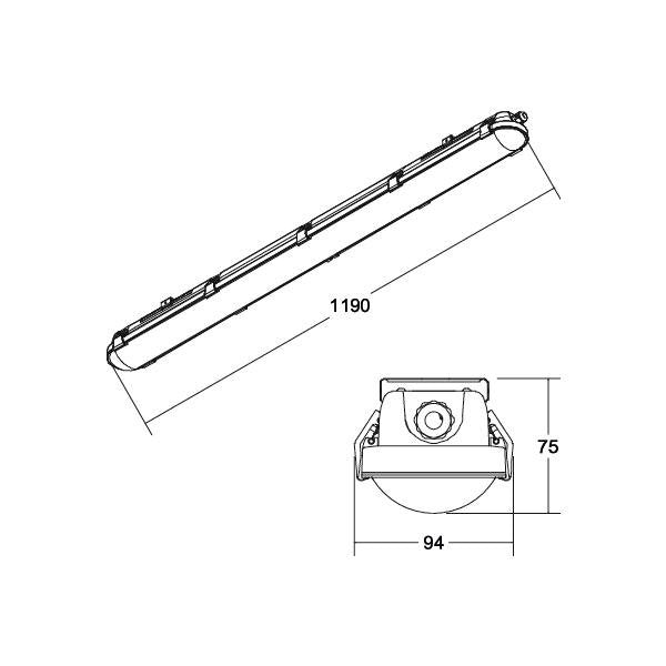 Brumberg Leuchten - Decken-/Wandleuchte LED-Feuchtraumleuchte 78114114 4000K