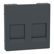 Merten - Einsatz/Abdeckung für Kommunikationstechnik Zentralplatte 2f.anth MEG4562-0414 für Modular-Jack