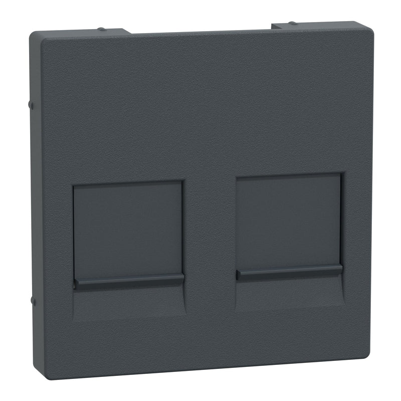 Merten - Einsatz/Abdeckung für Kommunikationstechnik Zentralplatte 2f.anth MEG4562-0414 für Modular-Jack