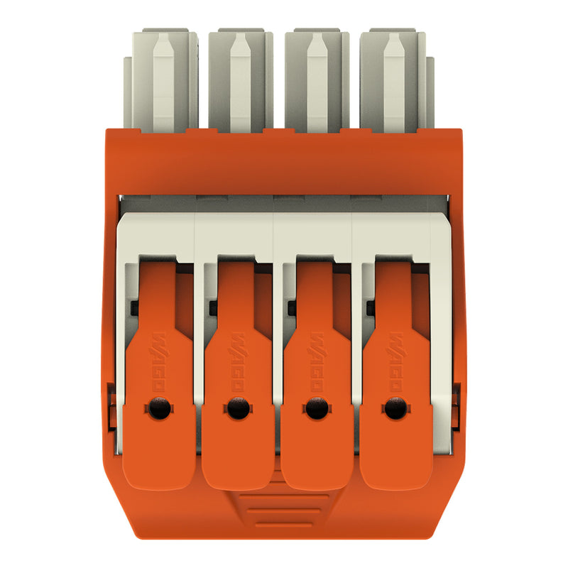 WAGO GmbH & Co. KG - Ein- und mehrpolige Klemmenleiste 1-Leiter-Federleiste 831-1104/320-000 Push-inCAGECLAMP,lgr − 32 Stück