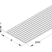 Niedax - Deckel für Kabeltragsystem Riffelblechabdeckung RRA 400-2.5 ALO − 3 Meter