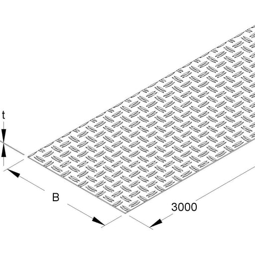 Niedax - Deckel für Kabeltragsystem Riffelblechabdeckung RRA 400-2.5 ALO − 3 Meter