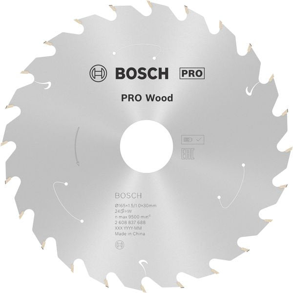 Bosch - Kreissägeblatt PRO Wood cordless 2608837688 Kreissägeblatt 165 x