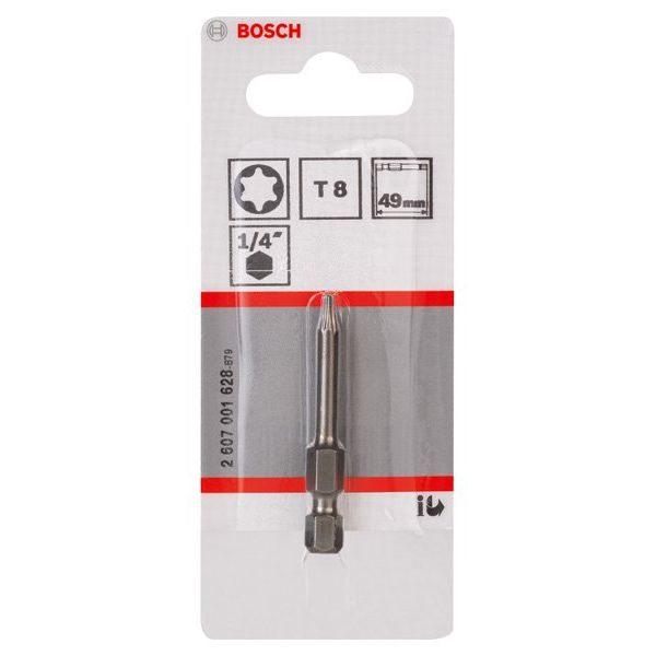 Bosch - Bit Schrauberbit Extra-Hart 2607001628 T8, 49 mm, 1er-Pack