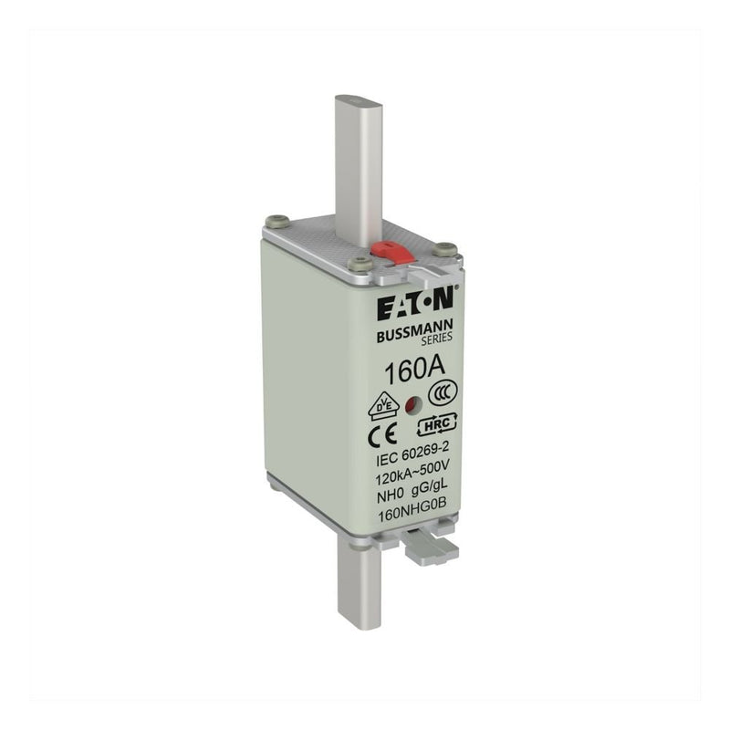 Eaton - Messersicherung Sicherungseinsatz Nieders. NH FUSE 16#160NHG0B 160A AC 500V 120kA − 3 Stück