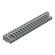 WAGO - Leiterplattensteckverbinder THT-Federleiste abgewink. 232-250 Rastermaß 5mm,grau − 10 Stück