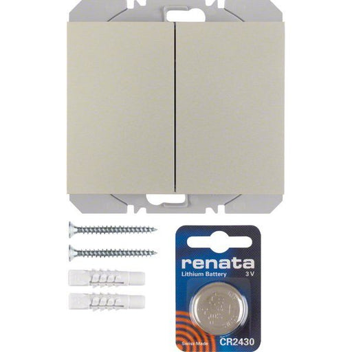 Berker - Bussystem-Hand-/Wandsender KNX-Funk Wandsender 2fach 85656273 edelstahl lackiert