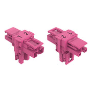 WAGO - Kompaktverteiler für steckbare Gebäudeinstallation T-Verteiler 2-polig 770-1703 Kod. B,pink − 50 Stück