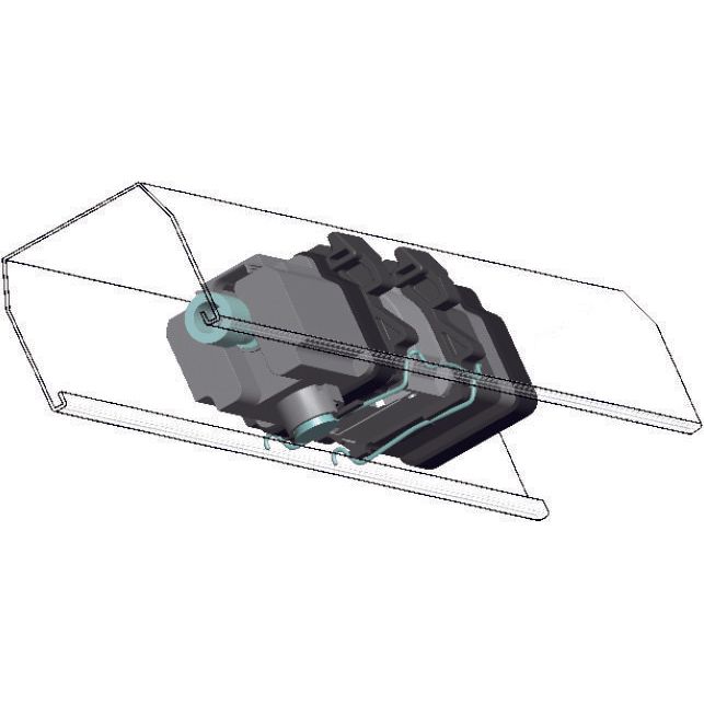 Somfy - Zubehör/Ersatzteile für Tor-/Rollladenantriebe J4/J5 Clipadapter 9014686 f. Kopfschiene 78x67 − 1 Stück