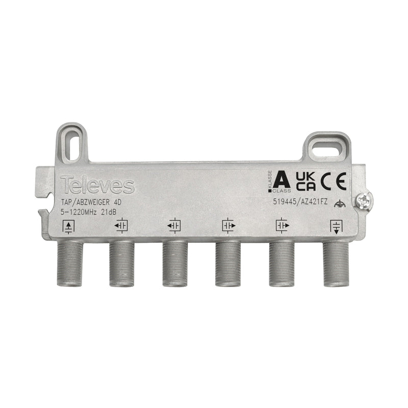 Televes - Abzweiger und Verteiler Abzweiger 4f. AZ421FZ 5-1218 MHz AD: 21 dB