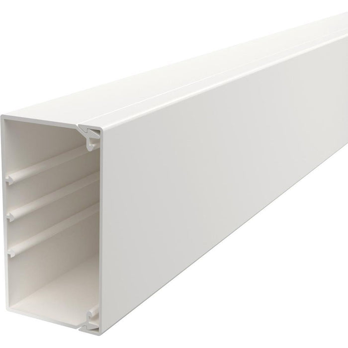 OBO Bettermann Vertr - Leitungsführungskanal Wand+Deckenkanal m.Obert. WDK60110RW 60x110mm,PVC − 2 Meter
