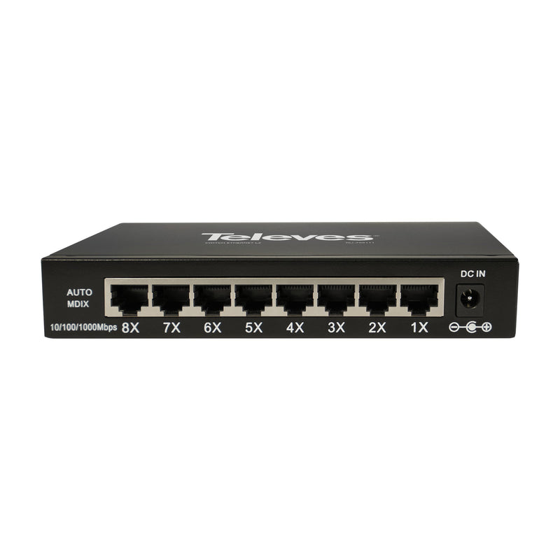 Televes - Netzwerk Switch Ethernet Switch L2 SWUM-1000-8 8x10/100/1000Mbps