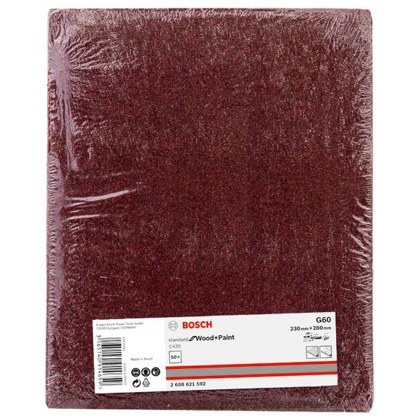 Bosch - Schleifpapier/Schleifvlies Schleifblatt C420 SfWP, 2608621592 230 x 280 mm, G60
