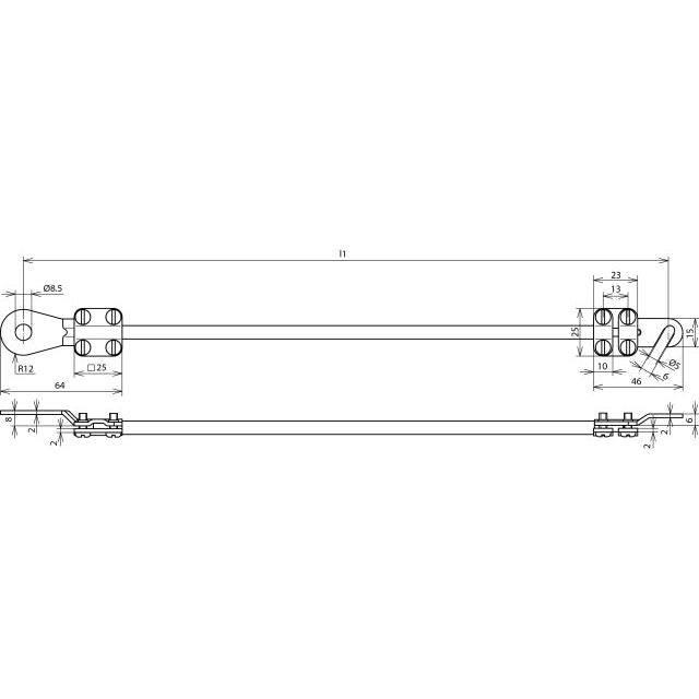 DEHN - Zubehör/Ersatzteile für Erdung und Blitzschutz Erdungsleitung EL10L035M1KSO561KSG8 10mm2/L 0,3m schw