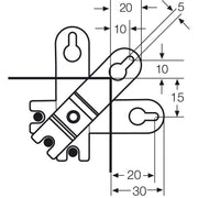 Hensel - Montagezubehör (Schaltschrank) Außenlasche Mi AL 40 (VE4)